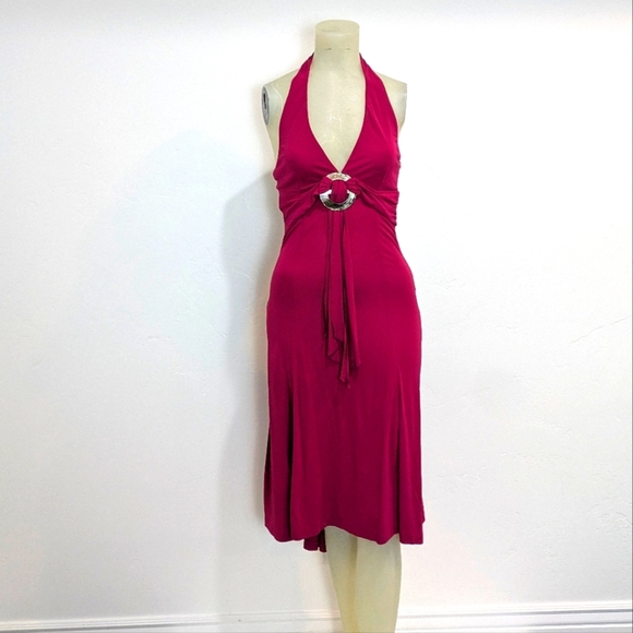 Nwt Karen Millen Halter Neck Pink Dress - Picture 1 of 11